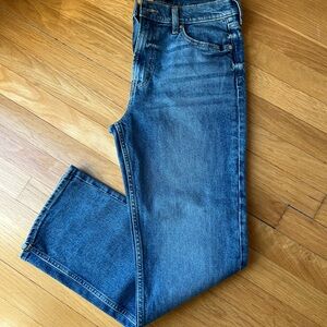 GAP Factory High-Rise Medium Blue Straight-Leg Jeans